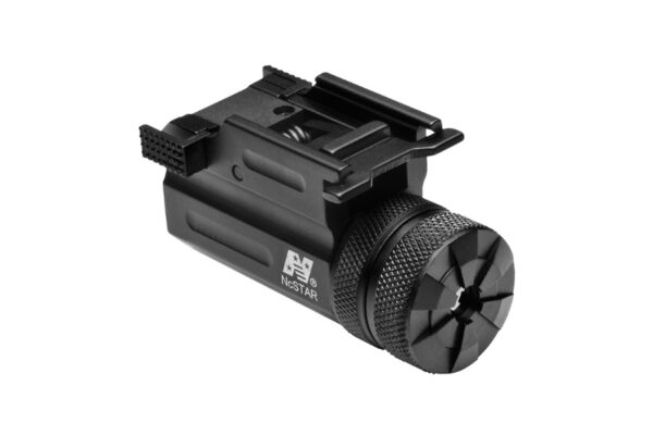 NcStar AQPTLMG Compact Laser 5mW Green Laser with 532nM Wavelength, Black Anodized Finish, & QR Weaver Style Mount for Compact & Subcompact Pistols